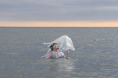 Polar Bear swim marking New Year's Day, at Coney Island in New York City