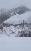 A view of an avalanche in Little Cottonwood Canyon, Salt Lake County, Utah