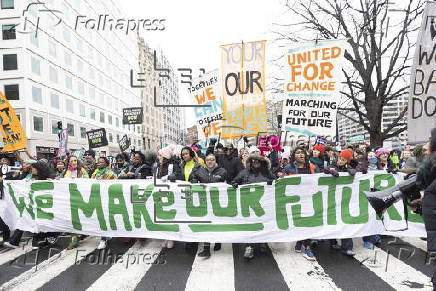 The People's March in downtown Washington, DC