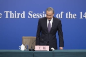 Chinese Foreign Minister Wang Yi holds press conference at Third Session of 14th National People's Congress