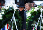 Dutch King Willem-Alexander and Queen Maxima attend the annual World War II remembrance ceremony in Amsterdam