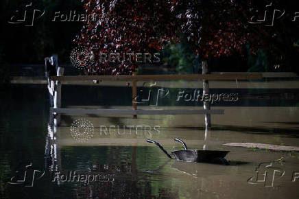 Flooding Danube in Hungary