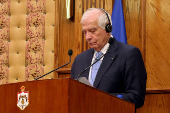 Jordan's Foreign Minister Safadi and EU's Representative for Foreign Affairs Borrell attend press conference in Amman