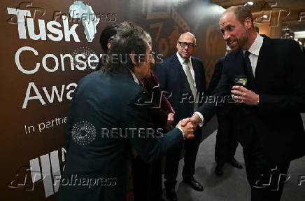 Britain's Prince William attends the ceremony for 12th annual Tusk Conservation Awards, in London