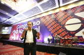 O prefeito de So Paulo, Joo Doria, discursa no 3 Congresso Nacional do MBL
