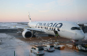 FILE PHOTO: FILE PHOTO: Finnair plane is seen on the tarmac at Helsinki-Vantaa airport in Vantaa