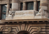 The logo of Mexico's Central Bank (Banco de Mexico) is seen at its building in downtown Mexico City