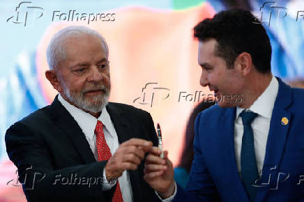 O presidente Lula participa de cerimnia de divulgao dos resultados do novo PAC 