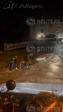 Marine deputies prepare for a rescue along Fort Myers Beach