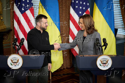 U.S. Vice President Harris meets with Ukraine's President Zelenskiy in Washington