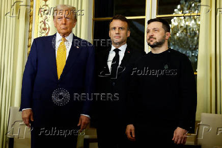 French President Macron meets U.S. President-elect Trump and Ukraine's President Zelenskiy in Paris