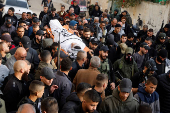 Funeral of Palestinian Ribhi Shalabi, who was killed in clashes with Palestinian Authority forces, in Jenin camp