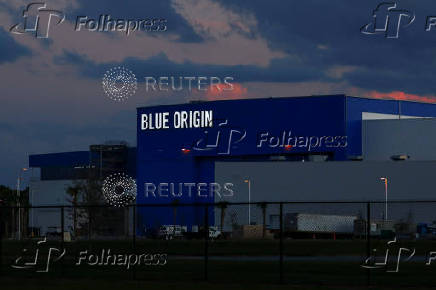 FILE PHOTO: The Blue Origin rocket facility where the company plans to build its New Glenn orbital rocket is shown near the Kennedy Space Center in Cape Canaveral