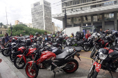 Protesto de mototaxistas em So Paulo (SP)