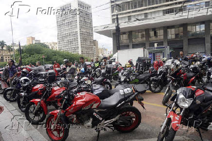 Protesto de mototaxistas em So Paulo (SP)