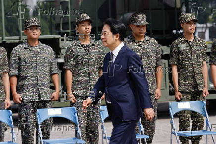 Taiwanese President Lai visits military camp in Taoyuan