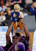 Democratic presidential nominee U.S. Vice President Kamala Harris attends a campaign rally in Reno