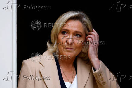 French PM meets the parliamentary leader of the RN party Marine Le Pen in Paris