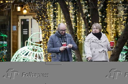 Preparations for the New Year and Christmas festivities in Moscow