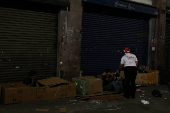 Anjos da Noite (Night Angels) NGO distributes food to homeless people on Christmas Eve in Sao Paulo