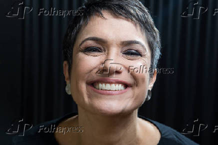 Retrato da jornalista e apresentadora  Sandra Annenberg