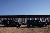 Democratic presidential nominee and U.S. VP Kamala Harris visits US-Mexico border