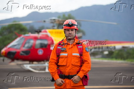 Retrato do capito Vinicius, que trabalhou no resgate em Mariana/MG