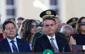 Bolsonaro e ministros participam de evento no QG do Exrcito (DF)