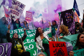 Demonstration to mark International Day for the Decriminalization and Legalization of Abortion, in Sao Paulo