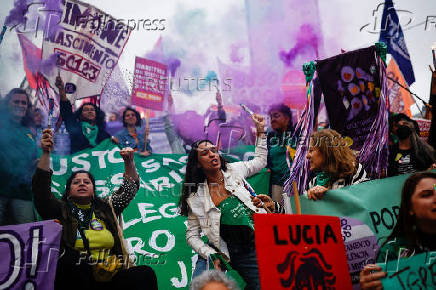 Demonstration to mark International Day for the Decriminalization and Legalization of Abortion, in Sao Paulo