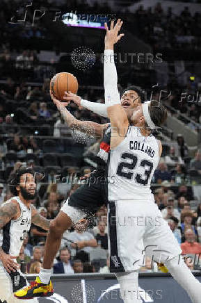 NBA: Portland Trail Blazers at San Antonio Spurs