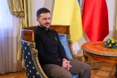 Ukrainian President Volodymyr Zelensky visits Warsaw