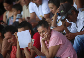 Colombians displaced by attacks of ELN rebels, in Cucuta