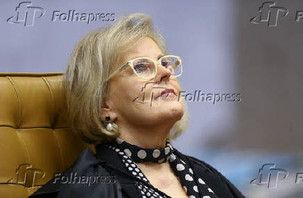 A ministra do STF Rosa Weber durante sesso de julgamento da priso em 2 instncia