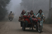 Smoggy morning on the outskirts of Multan