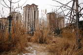 FILE PHOTO: Unfinished residential development by China Evergrande Group, in the outskirts of Shijiazhuang