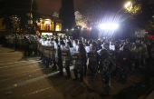 Georgian opposition supporters protest against government's EU application delay