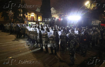 Georgian opposition supporters protest against government's EU application delay