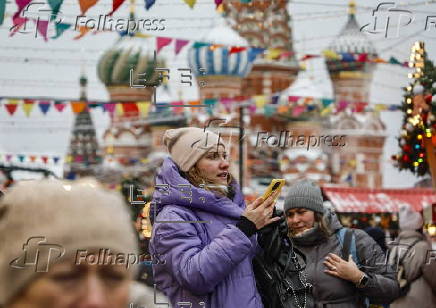 Christmas and New Year preparations in Moscow