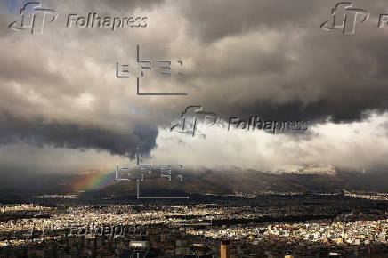 Cloudy sky above Athens