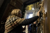 People walk through the Holy Door at Rome's Basilica of Saint Mary Major