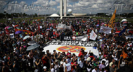 Protesto contra os cortes na educao propostas pelo governo do presidente Bolsonaro, no DF
