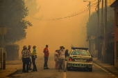 Forest fire in Gondomar, Portugal