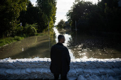 Flooding Danube in Hungary