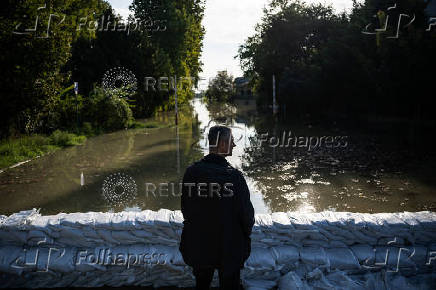 Flooding Danube in Hungary