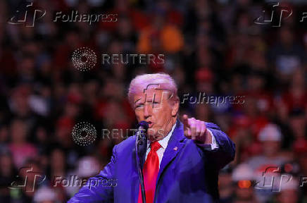 Republican presidential nominee and former U.S. President Trump holds a campaign rally in Indiana, Pennsylvania