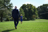 U.S. President Biden departs the White House in Washington