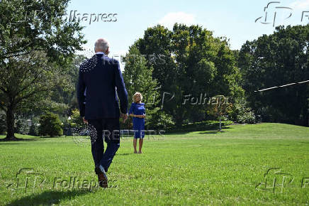 U.S. President Biden departs the White House in Washington