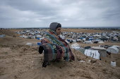 Internally displaced Palestinians in Khan Younis, Gaza Strip