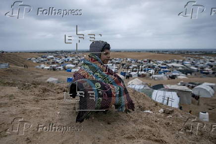 Internally displaced Palestinians in Khan Younis, Gaza Strip